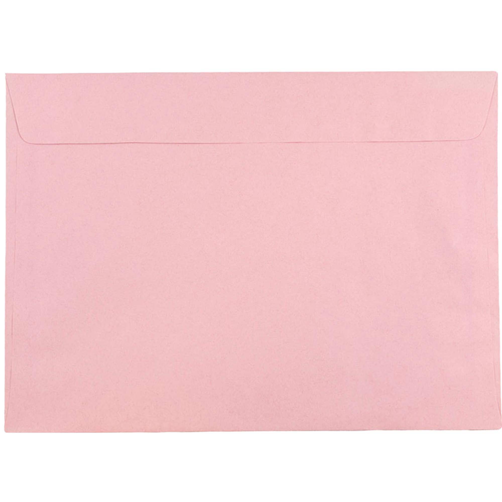 JAM Paper 9" x 12" Baby Pink Pastel Booklet Premium Envelopes, 25ct.